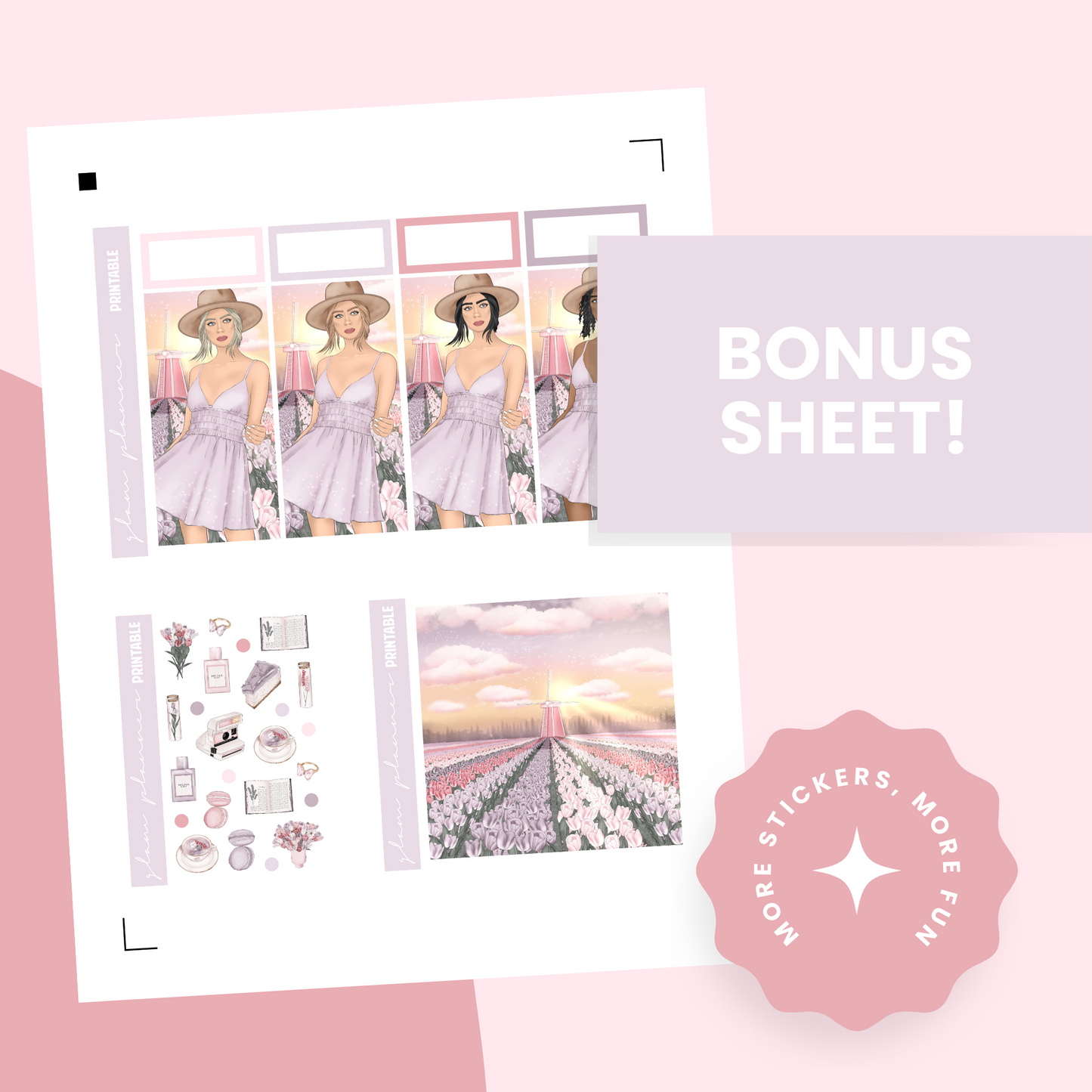 Fleur Premium Printable Sticker Kit