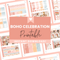 Boho Celebration Premium Printable Sticker Kit