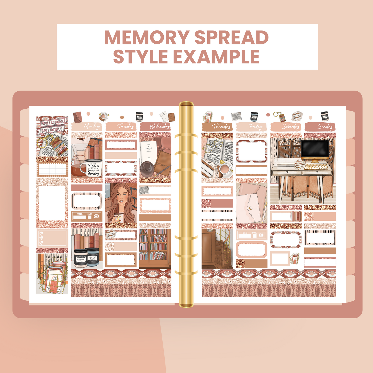 Bibliophile Premium Printable Sticker Kit