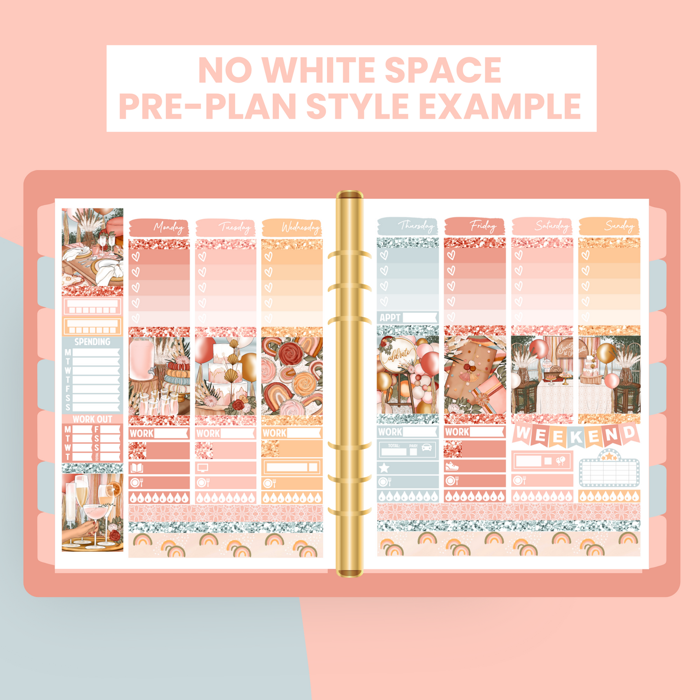 Boho Celebration Premium Printable Sticker Kit